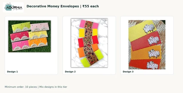 Decorative Money Envelopes - ₹55 Each
