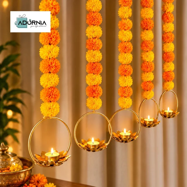 Marigold Hanging Tealight Holders - Set of 10