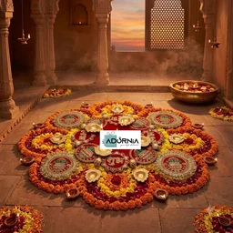 Shubh Labh Rangoli Decor Set - 13 Pieces
