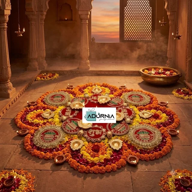 Shubh Labh Rangoli Decor Set - 13 Pieces