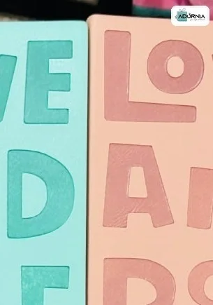 Love And Peace Premium Diary Leather Finish 100 Ruled Sheets - Peach Pink