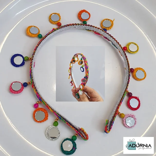 Mirror-Detailed Colorful Hairband