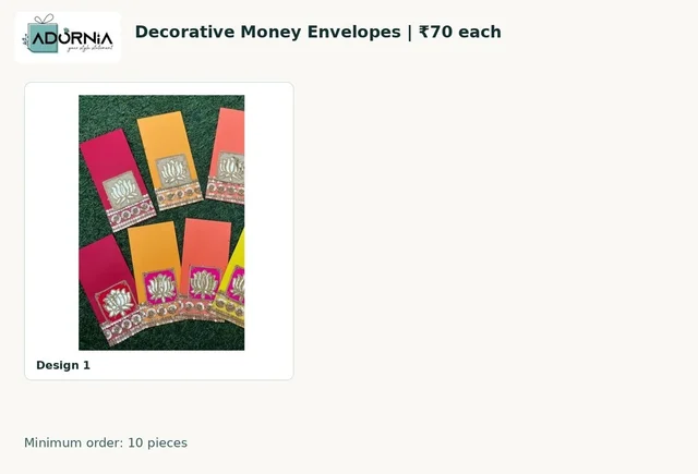 Decorative Money Envelopes - ₹70 Each