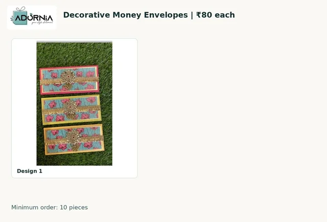 Decorative Money Envelopes - ₹80 Each