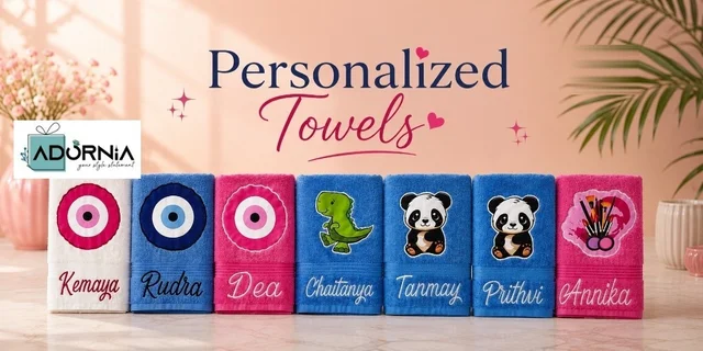 Personalised Towels - Queen and King - Queen 22 x 44 inches, Pink, Name or patch