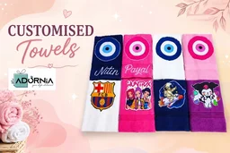 Personalised Towels - Queen and King - Queen 22 x 44 inches, Pink, Name or patch