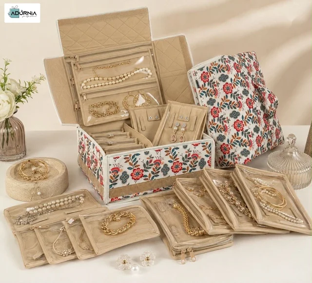 Blossom Extra-Large Jewellery Storage Organiser Bag