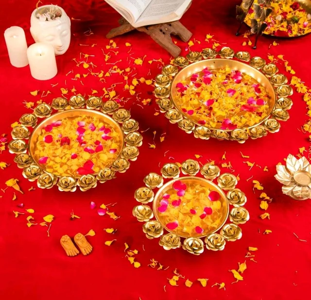 Rose Urli Set Of 3