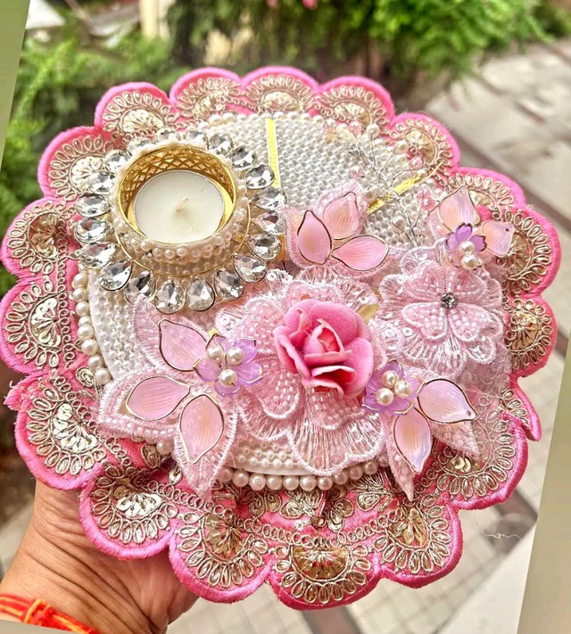 Pastel Pearl Rangoli Tlight Holder