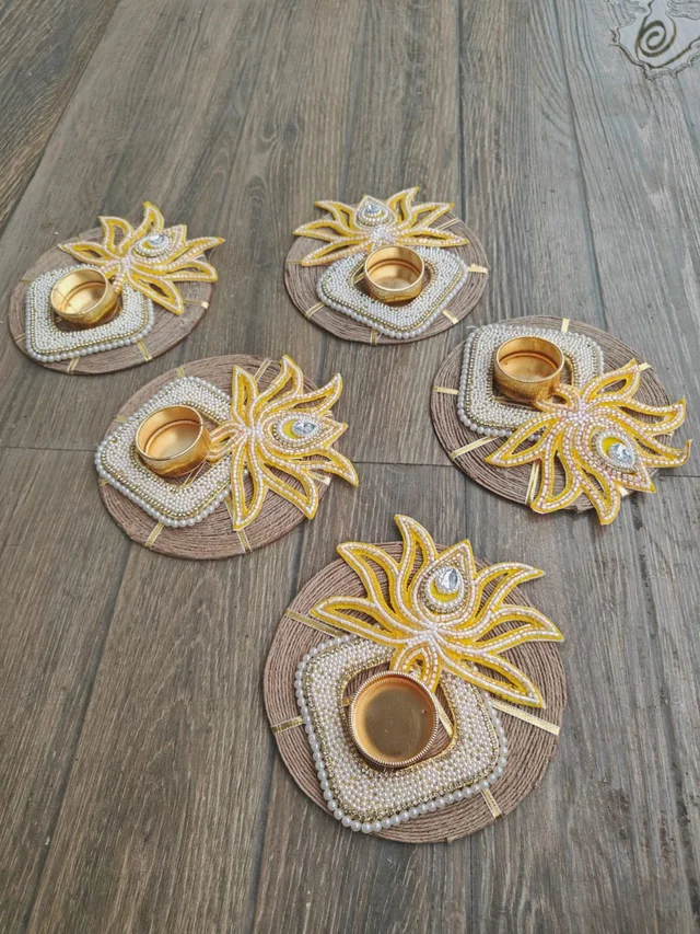 Lotus Jute Tlight Cum Rangoli