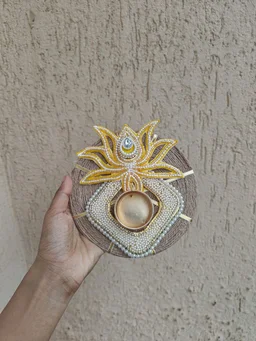 Lotus Jute Tlight Cum Rangoli