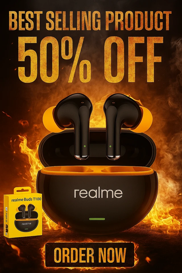 realme Buds T110 Bluetooth Truly Wireless in Ear Earbuds with mic, AI ENC for Calls, Google Fast Pair, 38 Hours Total Playback with Fast Charging and Low Latency Gaming Mode (Punk Black)