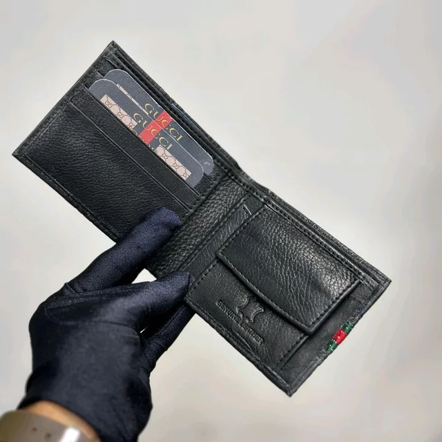 Classic Men's Leather Wallet, Premium Quality with Brand Box Packing, Perfect For Gifting