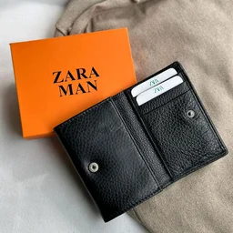 Classic Men's Leather Wallet, Premium Quality with Brand Box Packing, Perfect For Gifting
