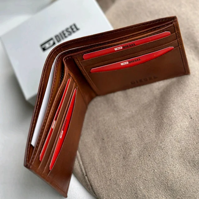Classic Men's Leather Wallet, Premium Quality with Brand Box Packing, Perfect For Gifting