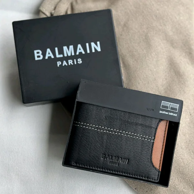 Classic Men's Leather Wallet, Premium Quality with Brand Box Packing, Perfect For Gifting