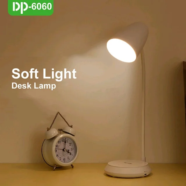 DP 6060 (RECHARGEABLE LED DESK LAMP) Study Lamp (Multicolor)