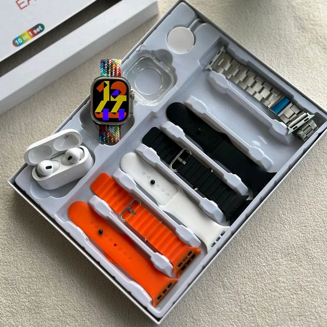 I20 Ultra Max Suit Smart Watch Set Combination Wrist Earphone, Watch I20ultra I20 Ultra Max Suit Smartwatch 10 In 1