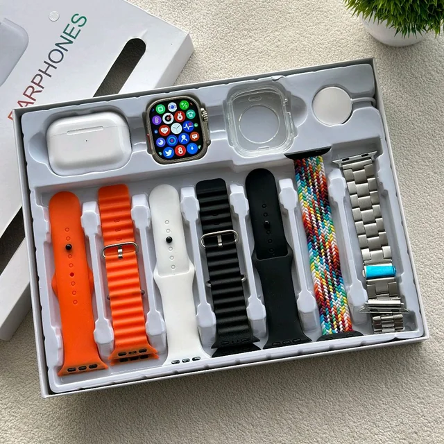 I20 Ultra Max Suit Smart Watch Set Combination Wrist Earphone, Watch I20ultra I20 Ultra Max Suit Smartwatch 10 In 1