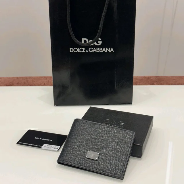 New High Quality Black Wallet With Brand Box, Card