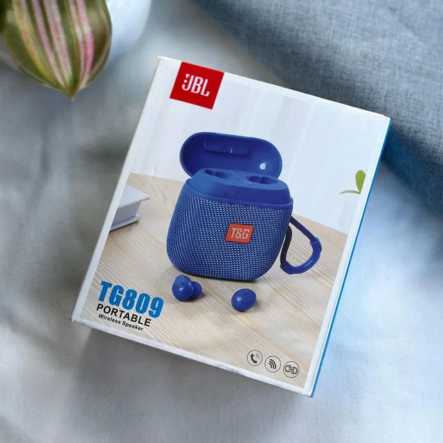 New TG809 2 in 1 Portable Outdoor Wireless Speaker & Mini TWS Bluetooth Earbuds