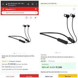 Skullcandy Jib Plus Wireless Bluetooth Headset