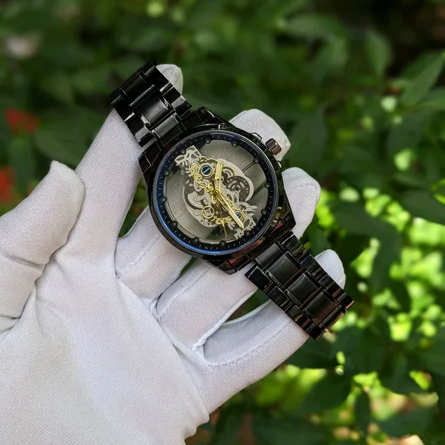 Transparent Body Analog Quartz Moment Watch With High Quality Strap Best finishing Body & Case