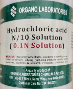 Organo Laboratories Hydrochloric Acid (N/10) - 500ml.