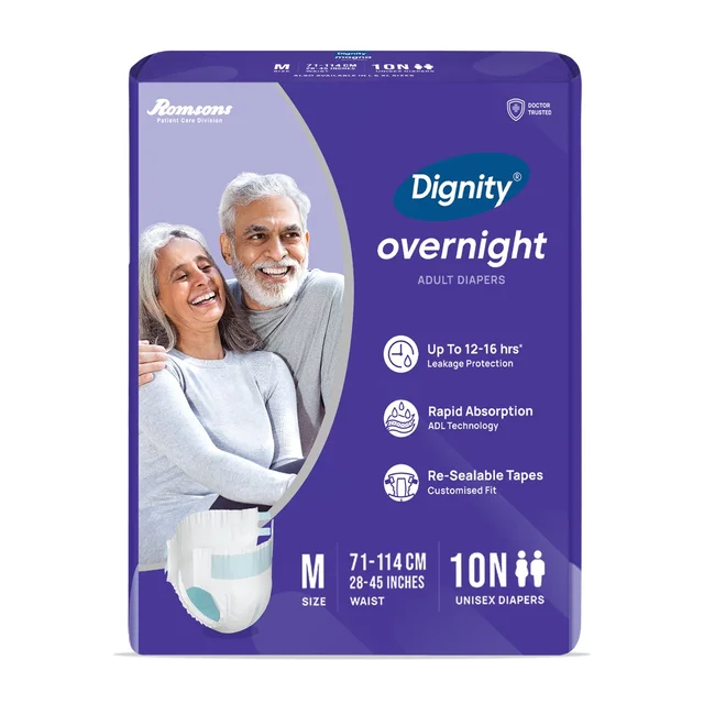 Romsons Dignity Overnight Adult Diapers10 Pcs/Pack - Medium