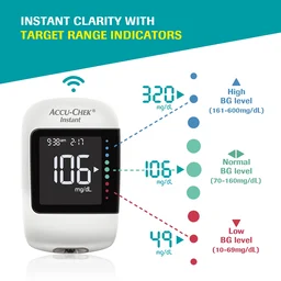 Accu-Chek® Instant Glucometer Kit (with Bluetooth Connectivity)