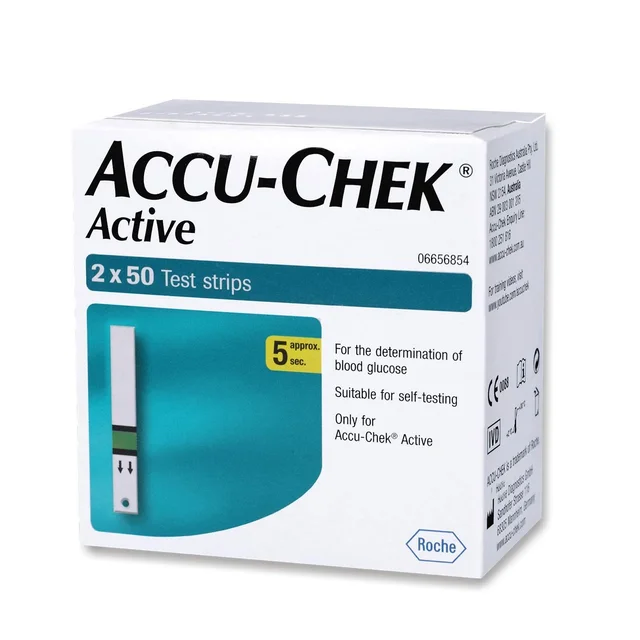 Accu-Chek® Active Test Strips – Pack of 100 (2×50)