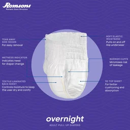 Romsons Dignity Overnight Pull Up Adult Diapers10 Pcs/Pack - Large