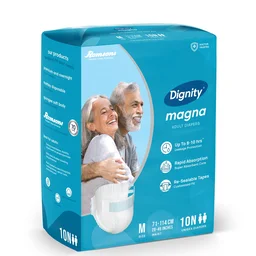 Romson Dignity Magna Adult Diapers10 Pcs/Pack - Medium, Pack of 2 (20 Pcs)