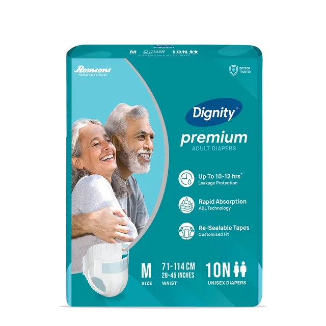Romson Dignity Premium Adult Diapers10 Pcs/Pack - Medium