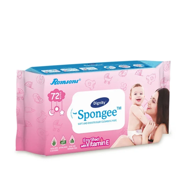 Dignity Spongee Baby Wet Wipes72 Wipes/Pack