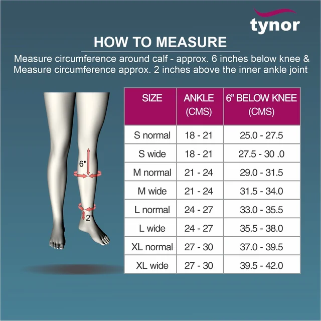 TYNOR COMPRESSION GARMENT LEG BELOW KNEE OPEN TOE, BEIGE, 1 PAIR - L
