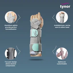 TYNOR FOREARM SPLINT, GREY, 1 UNIT - UNI