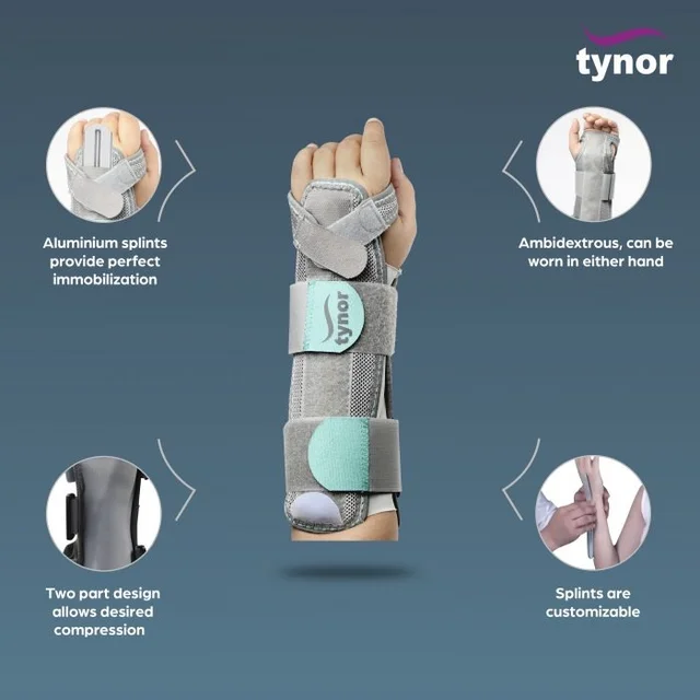 TYNOR FOREARM SPLINT, GREY, 1 UNIT - UNI