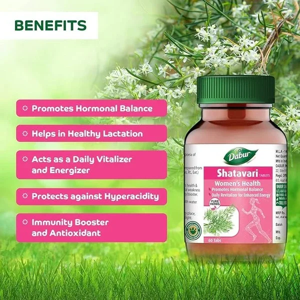 Dabur Shatavari Tablets - 60 Tabs - 60 Tabs