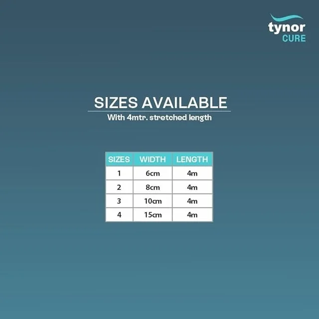 Tynor Tynocrepe cotton bandage, for Sports Injuries and First Aid | Versatile, Soft, and Stretchable | - 6cm x 4m