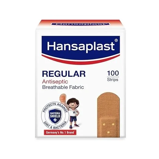 Hansaplast Antiseptic Regular Bandage for Cuts & Wounds,100 strips 