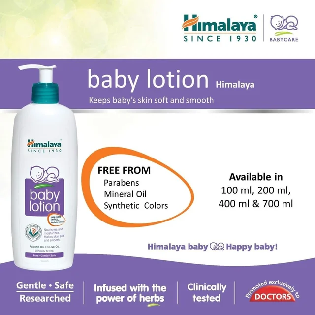 Himalaya Baby Body Lotion, For All Skin Types - 100 ml