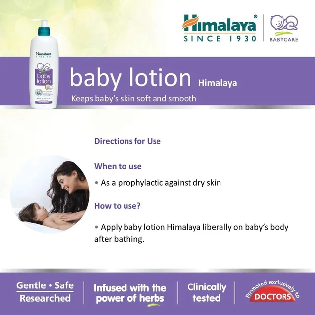 Himalaya Baby Body Lotion, For All Skin Types - 100 ml