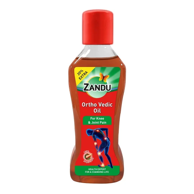 Zandu Ortho Vedic Oil | Ayurvedic Oil for Relief from Knee and Joint Pain,Muscle Pain, Osteoarthritis Visible Improvement in 7 days