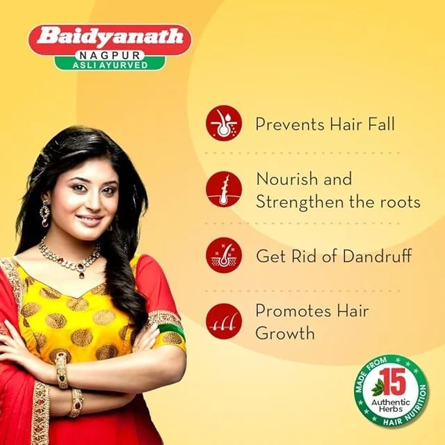 Baidyanath Asli Ayurved Maha Bhringraj Hair Oil - 200 ml | Mahabhringraj Tel | 100% Ayurvedic Oil with Free Hair Root Comb - 200 ml