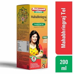 Baidyanath Asli Ayurved Maha Bhringraj Hair Oil - 200 ml | Mahabhringraj Tel | 100% Ayurvedic Oil with Free Hair Root Comb - 200 ml