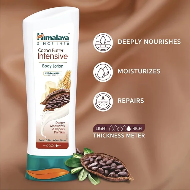Himalaya Herbals Intensive Body Lotion, Cocoa Butter, 400ml - 400ml