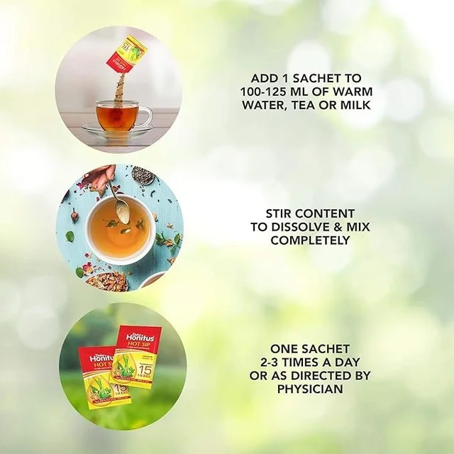 Dabur Honitus Hot Sip: 100% Ayurvedic Kadha | Provides Instant Relief from Cough and Cold (4gm*Pack of 30 Sachets) - Pack of 30