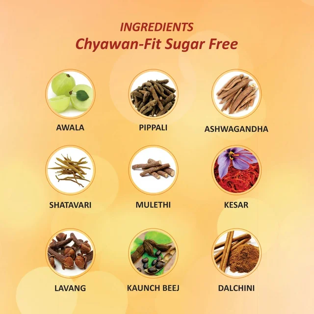 Baidyanath Asli Ayurved Chyawan-fit Sugarfree Chyawanprash 1 Kg Enriched With Ashwagandha, Amla & Kesar, 35 Ayurvedic Herbs Boosts Physical Strength, Energy & Immunity - 1 Kg