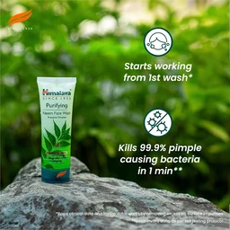 Himalaya Purifying Neem Face Wash|Clinically proven to fight against acne and pimples|Gently cleanses|100% naturally derived Neem|Works from 1st wash|For both men and women|100 ml - 100 ml